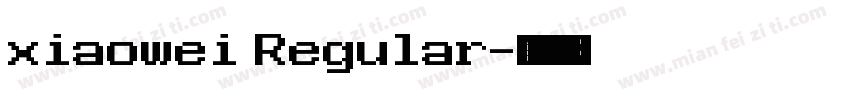 xiaowei Regular字体转换